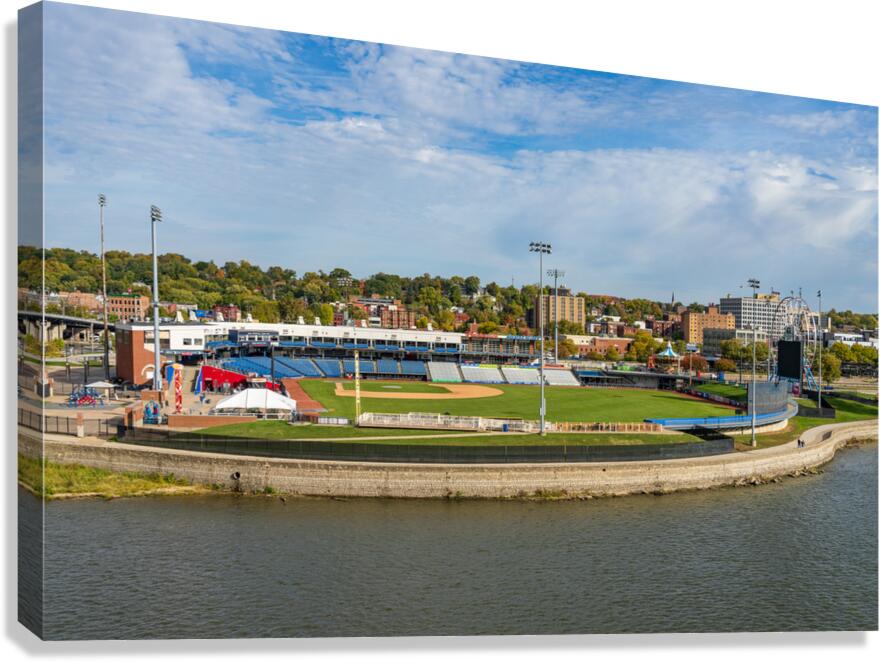 Baseball field of Modern Woodmen Park in Davenport Iowa Canvas Print