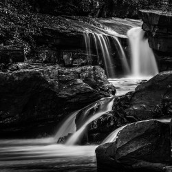 Black and White Waterfall on Deckers Creek