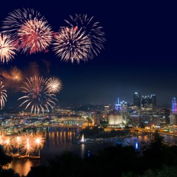 Fireworks over Pittsburgh for Independence Day