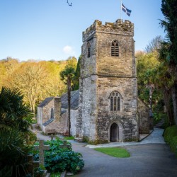 St Just in Roseland parish church in Cornwall UK