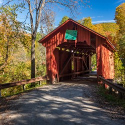 Slaughter House covered bridge in Northfield Falls
