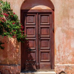 Wooden door in Unesco historical town of Colonia del Sacramento