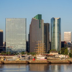 Harbor of the city of Buenos Aires in Argentina