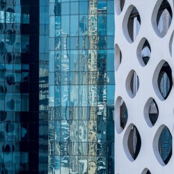 Detail of different designs on apartments in Business Bay Dubai