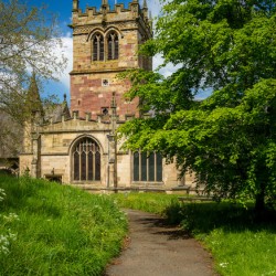 Parish church of St Marys in Ellesmere Shropshire