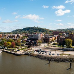 Red Wing Minnesota with Viking Mississippi river cruise boat