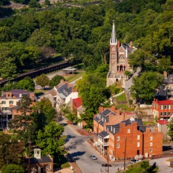 Aerial view of Harpers Ferry