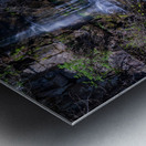 Small waterfall by Valley Falls on a bright spring morning Metal print