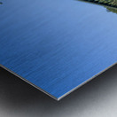 Turbulent water of Deception Pass under historic cantilevered br Impression metal