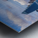 Vertical Portrait of Austin Skyline with the Sail and Waterline  Metal print