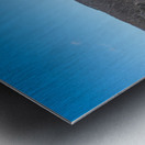 Aerial view up the frozen Cheat River in Morgantown WV Metal print