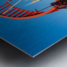 Modern sculpture frames the skyline of Nashville Tennessee Metal print