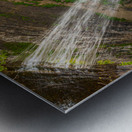 Waterfall at Ozone Falls in Tennessee showing the lip of the gorge Metal print