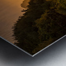 Sunset over the receding mountains of the Na Pali coast of Kauai Metal print