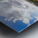 Aerial drone panorama of Tunnels Beach Kauai Hawaii Metal print