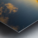 Beautiful sunset reflected in a calm peaceful ocean Metal print