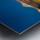 San Francisco Bay bridge illuminated at night Metal print