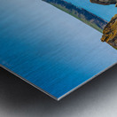 View towards the Lizard from Kynance Cove in Cornwall Metal print