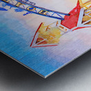 Water color of Ocean City boardwalk at sunrise Metal print