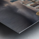 Dawn view of Miami Skyline reflected in water Metal print