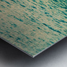 Womans head against infinity edge pool Metal print