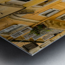 Small empty taverna in Old Town Corfu Metal print