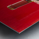 Red wine bottle and fruit with glass Metal print