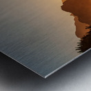 Misty sunset on Na Pali coastline Metal print