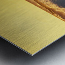 Setting sun lights crashing waves Metal print