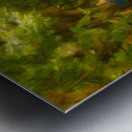 Oil painting of town square cafe in Colonia del Sacramento Metal print