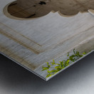 Ornate doorway to palace in Al Shindagha district and museum in  Metal print