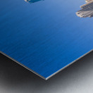 Skyline of hotels and apartments in JBR Beach from Bluewaters is Metal print