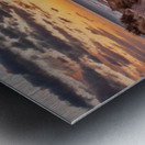 Sunset over Formby Beach through sand dunes Metal print