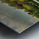 Panorama across the Mere to the town of Ellesmere in Shropshire Metal print