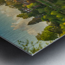 View across the Mere to the town of Ellesmere in Shropshire Metal print