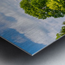 Colorful canal narrowboats in Ellesmere in Shropshire Metal print