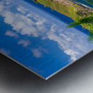 Mokolea point and Kahili beach framed by palm trees Kauai Metal print