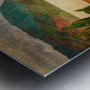 Painting of Hawaiian canoe by Hanalei Pier Metal print