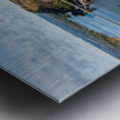 Aerial view of Red Wing Minnesota with river cruise boat Metal print