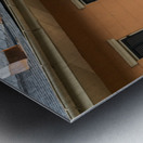 Traditional wrought iron balcony on brick New Orleans house Metal print