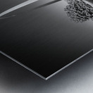 Monochrome Gateway Arch of St Louis Missouri reflecting in the l Metal print