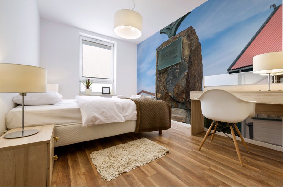 Memorial to Margaret Thatcher in Stanley in the Falkland Islands Mural print