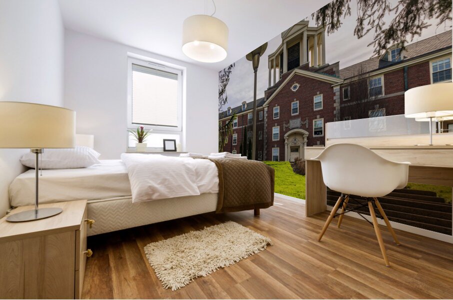 Facade of iconic Stuyvesant Hall at Ohio Wesleyan University Mural print