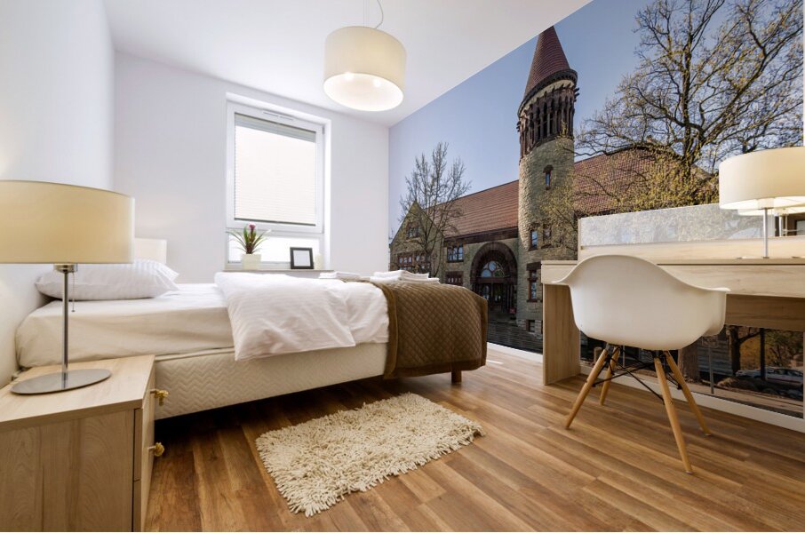 Orton Hall on the Oval at Ohio State University in Columbus Mural print