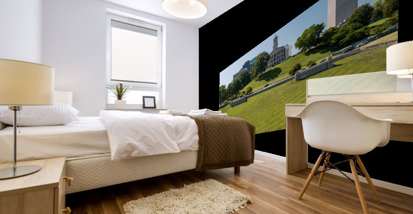 Grass before State Capitol building in Nashville Tennessee Mural print