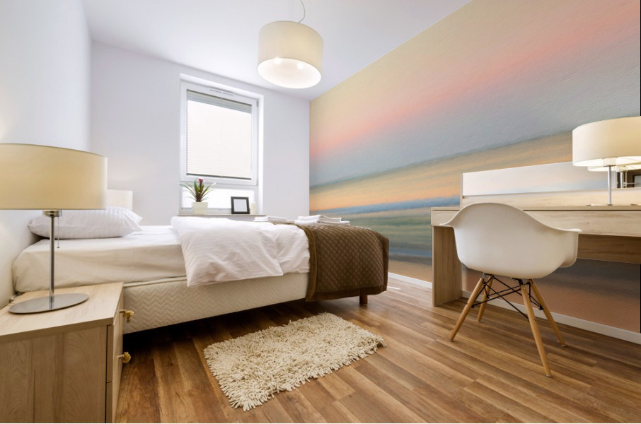 Sunrise over ocean with sideways pan Mural print