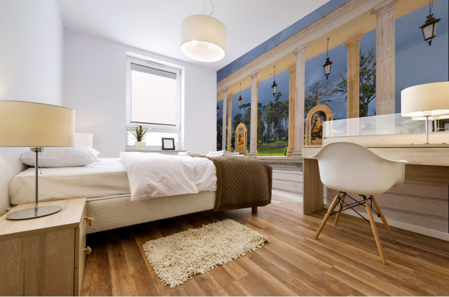 Arches at Basilica of Mongomo in Equatorial Guinea Mural print