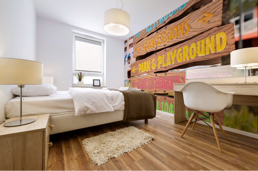 Tourist sign Clearwater Florida Mural print