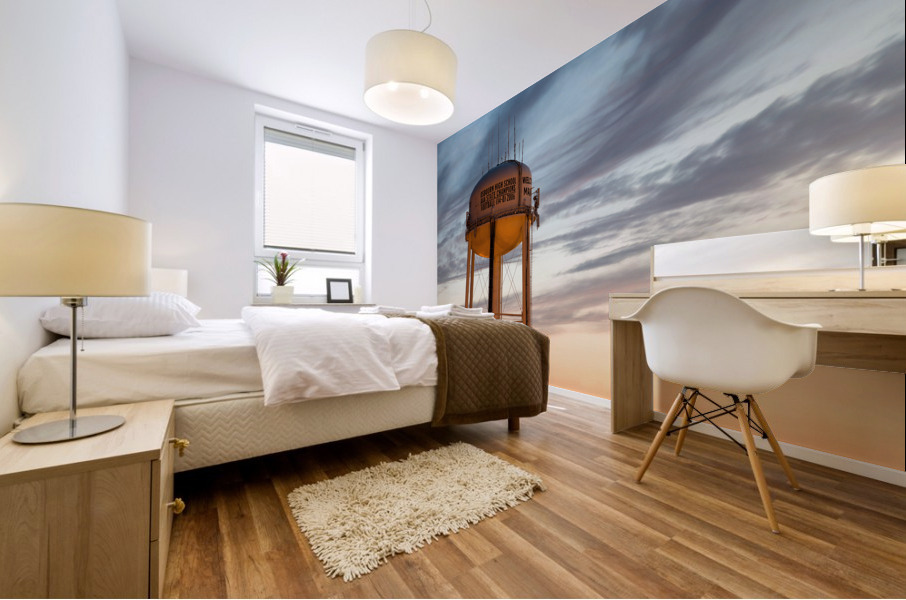 Water tower in Manassas Virginia Mural print