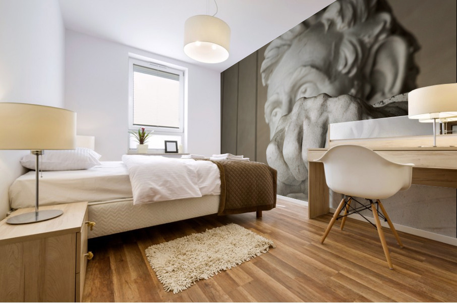 President Lincoln statue with focus on fist Mural print